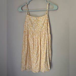 American Eagle Yellow & White Floral Mini Dress Size Medium